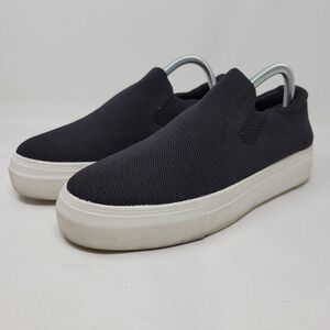 MIA Shoes‎ Womens Size 8.5 Black Knit Slip On Sneakers Comfort Walking Casual